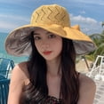 thumbnail image 3 of SikaFu Spring And Summer Pure Color Hat Ms. Freckarian Grandmaking Cave Caps Beach Hat Traveling Folding Fisherman Hat, 3 of 7
