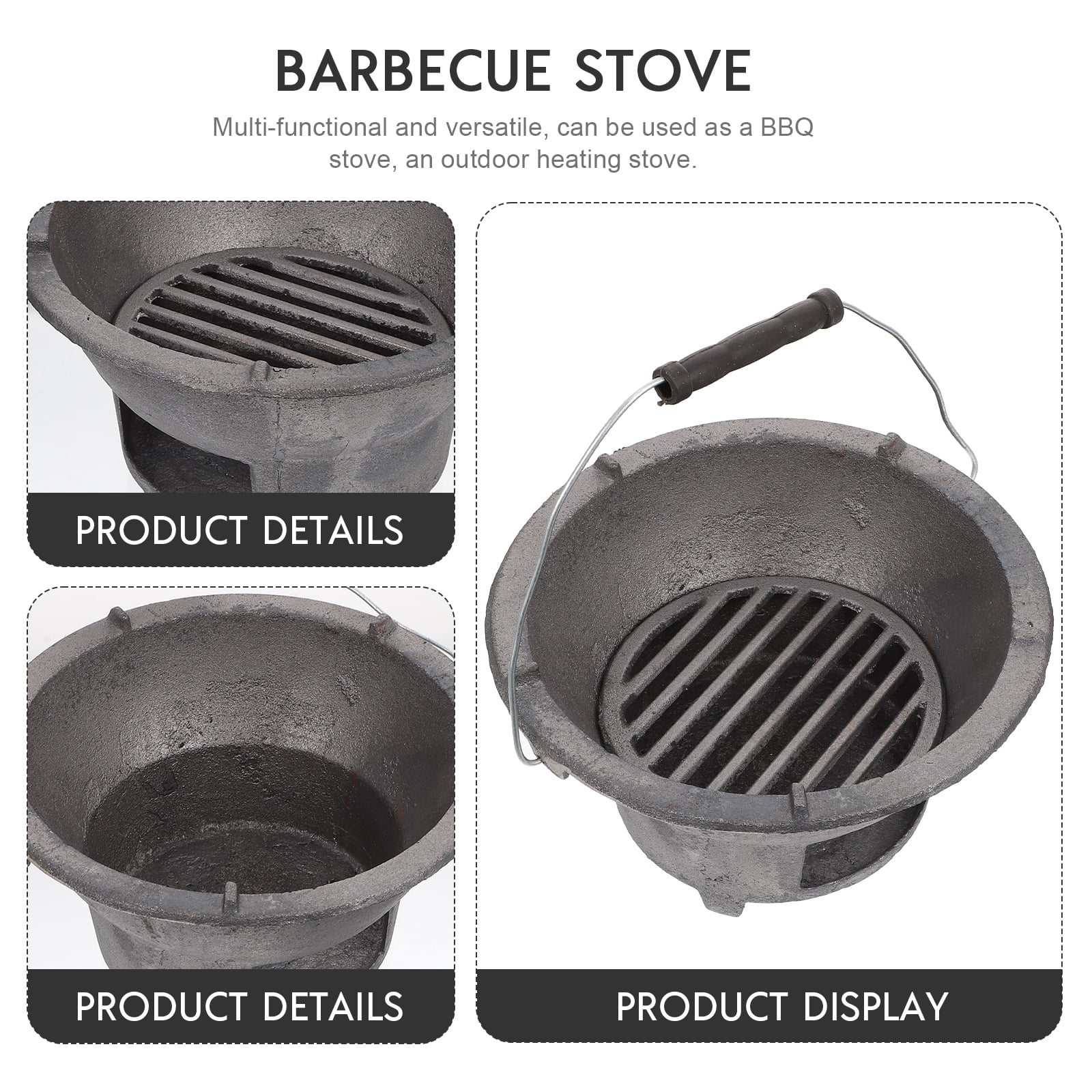 Frcolor Cast Iron Charcoal Camping Stove