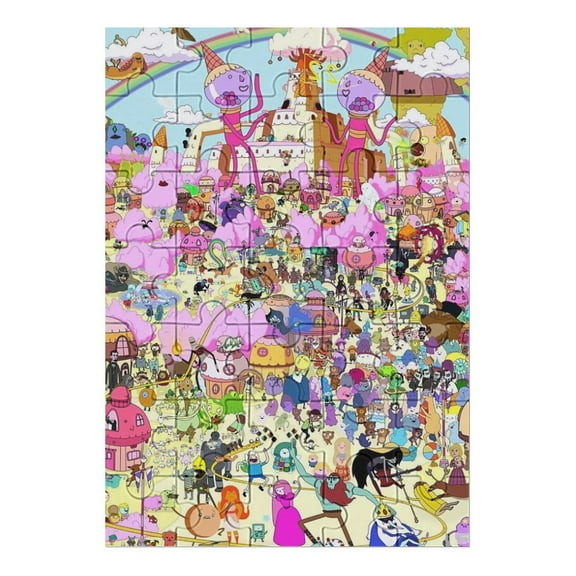 Adventure Time Jigsaw Puzzle, Wood Puzzles Adult, 35 PCS Jigsaw Puzzle for Adults Challenging Puzzle Perfect for Game Nights