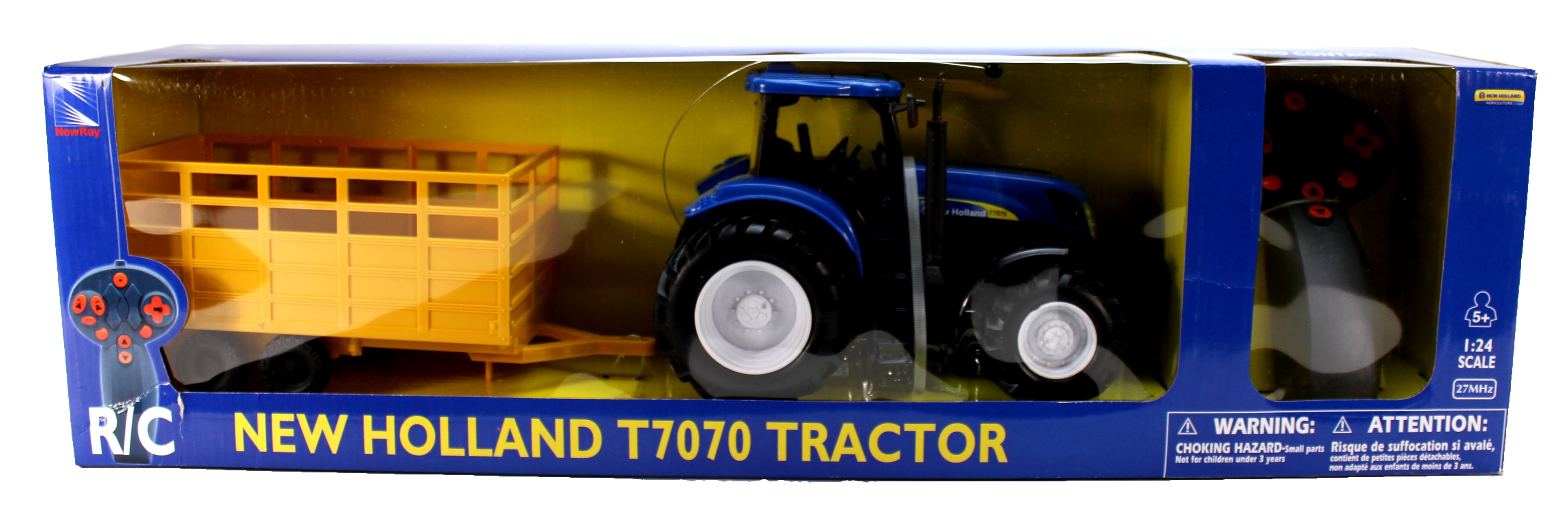 R/C 1:24 New Holland T7070 Farm Tractor & Trailer - Walmart.com - Walmart.com
