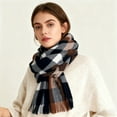 thumbnail image 2 of Women's Colored Plaid Scarves College Style for Autumn Winter Cold Weather Warmth, 2 of 5