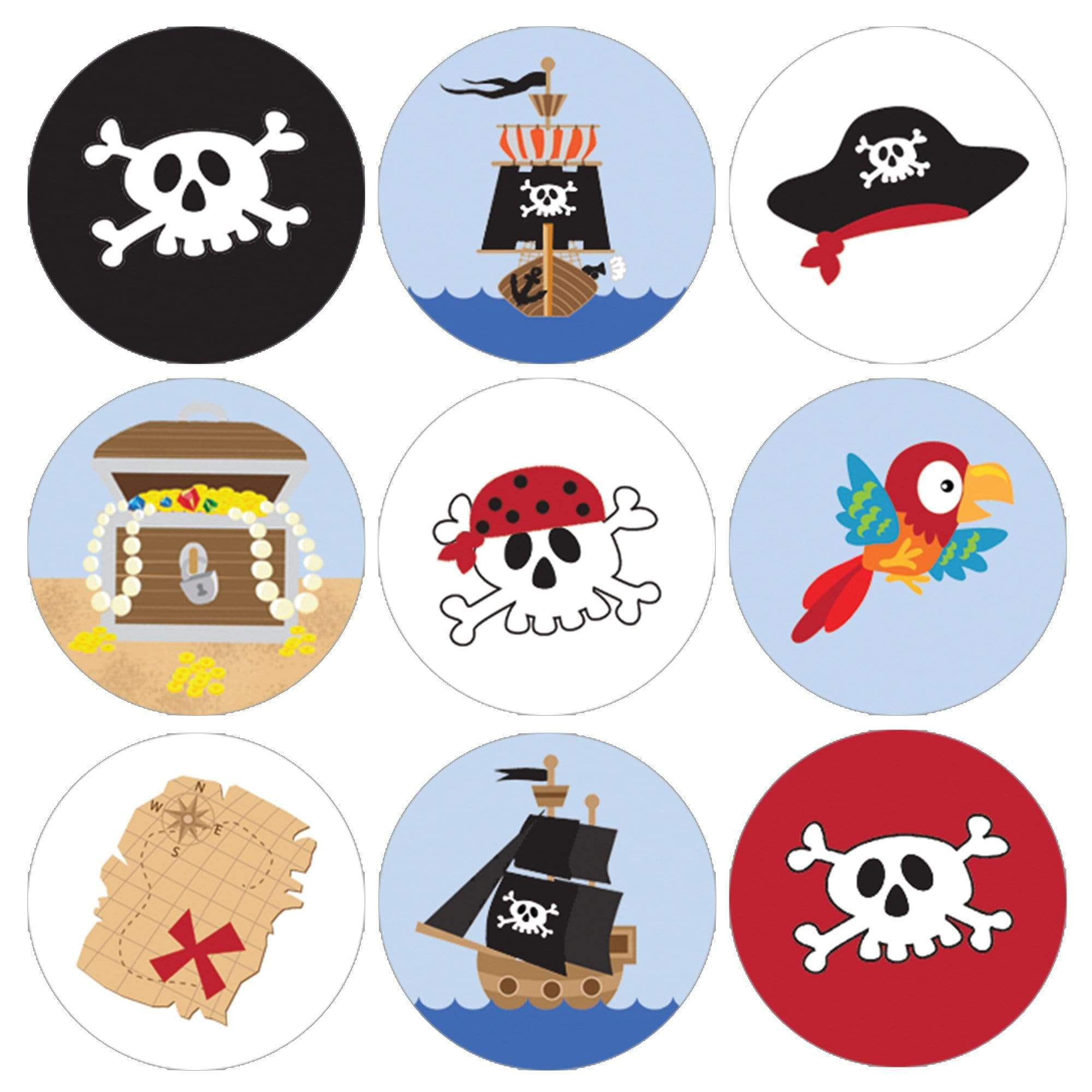 Pirate Treat Toppers Pirate party printable Pirate party favors Pirate theme Stickers INSTANT DOWNLOAD Pirate Cupcake Toppers