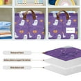 thumbnail image 4 of Yayeee Foldable Storage Basket for Shelves with Handles Waterproof Cloth Bins, Halloween Purple Ghosts, 4 of 7