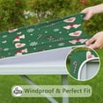 thumbnail image 6 of Green Christmas Pattern Square Fitted Tablecloth with Elastic Edge,Square Table Cover,Washable Elastic Table Cover for Home Kitchen Party Decor 36"x36", 6 of 6