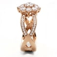 thumbnail image 4 of TS586 - Rose Gold 925 Sterling Silver Ring with AAA Grade CZ in Clear, 4 of 5