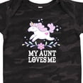 thumbnail image 4 of Inktastic My Aunt Loves Me Unicorn Girls Baby Bodysuit, 4 of 5