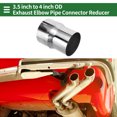 thumbnail image 2 of Rebajadora de codo concéntrico de escape Mandrel de 3.5" OD a 4" OD de Unique Bargains, adaptador de tubo de acero inoxidable 201, longitud de 5 pulgadas, tono plateado, 2 of 7
