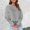 Light Gray, variant on Graphic Tees for Women T-Shirts T Women Fashion Casual Solid Round Neck Long Sleeve Crop T Shirt Top Gray XL