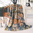 thumbnail image 2 of Pioneer Flower Floral Print Pattern Blanket,Comfortable Soft Lamb Wool Throw Blanket,All Season,Warm Lightweight Blankets for Sofa Bed Couch Living Room Chair,50"x60", 2 of 4