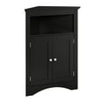 thumbnail image 3 of White Corner Cabinet with Doors & Adjustable Shelves, Versatile Storage for Bathroom, Kitchen, and Living Room, Freestanding Design, 3 of 11