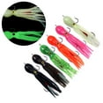 thumbnail image 4 of CAIJIEXI Squid Fishing Lure Assist Hook Silicone Fishing Tackle Saltwater Sea Lure Squid Skirts Squid Lure Green, 4 of 8