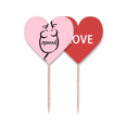 thumbnail image 1 of Ratones crujientes. Palillos de dientes bandera etiqueta de amor selección de pastelitos, 1 of 4