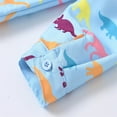 thumbnail image 6 of Odeerbi Toddler Boys Girls Shirt Fall Winter Dinosaur Print Button Down Shirts Jacket Long Sleeve Turndown Neck Jacket Printed Clothing Outwear Toddler Clothes Blue, 6 of 9
