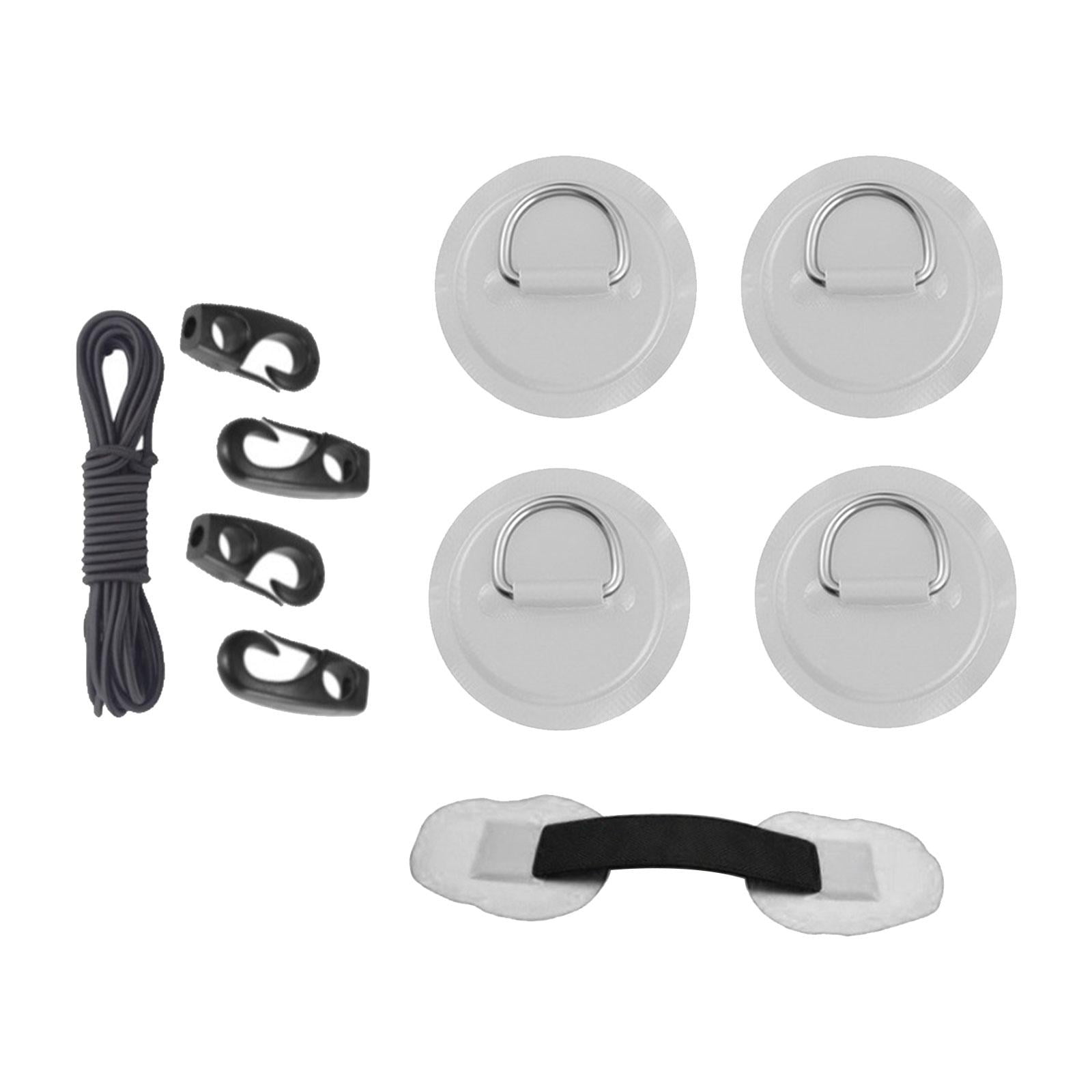 DimyFew D PVC Stainless Steel Durable Multifunctional 2.5M Black Round Bungee Cord Patch Grey