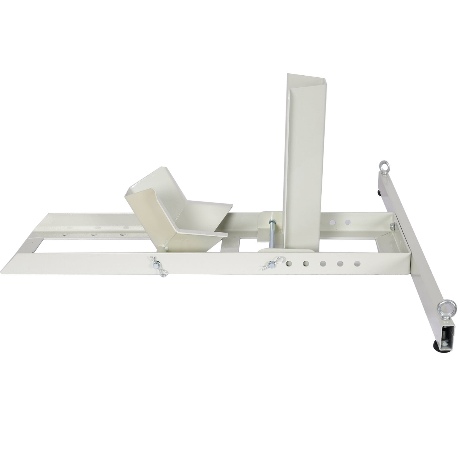 , 1800 Lb. Capacity Motorcycle Stand/Wheel Chock,adjustable heavy duty with 4 sets tie down, Gray ,Steel ,