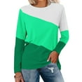 thumbnail image 2 of Giftesty Womens Shirts Plus Size Women's Solid Round-Neck Long Sleeve Top, 2 of 4