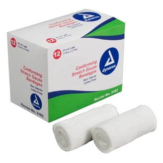 Dynarex Sensi Wrap Self-Adherent Bandages - 6 Inch X 5 Yards, Tan, Case Of 12 Rolls