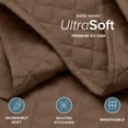 thumbnail image 3 of Bare Home Quilt Set - 3 Piece - Diamond Stitched Bedspread Coverlet - King, Cocoa, 3 of 9
