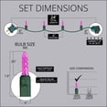 thumbnail image 4 of Wintergreen Lighting 70 Pink LED Christmas Tree Lights, 4" Spacing, 24', Faceted String Lights for Holiday Party Valentine’s Day Decoration, 4 of 8