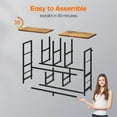 thumbnail image 5 of Afuhokles 8 Cube Bookcase, Storage Bookshelf with 6 Fabric Drawers, 4 Tier Bookcase with Open Display Shelves, Brown, 5 of 9