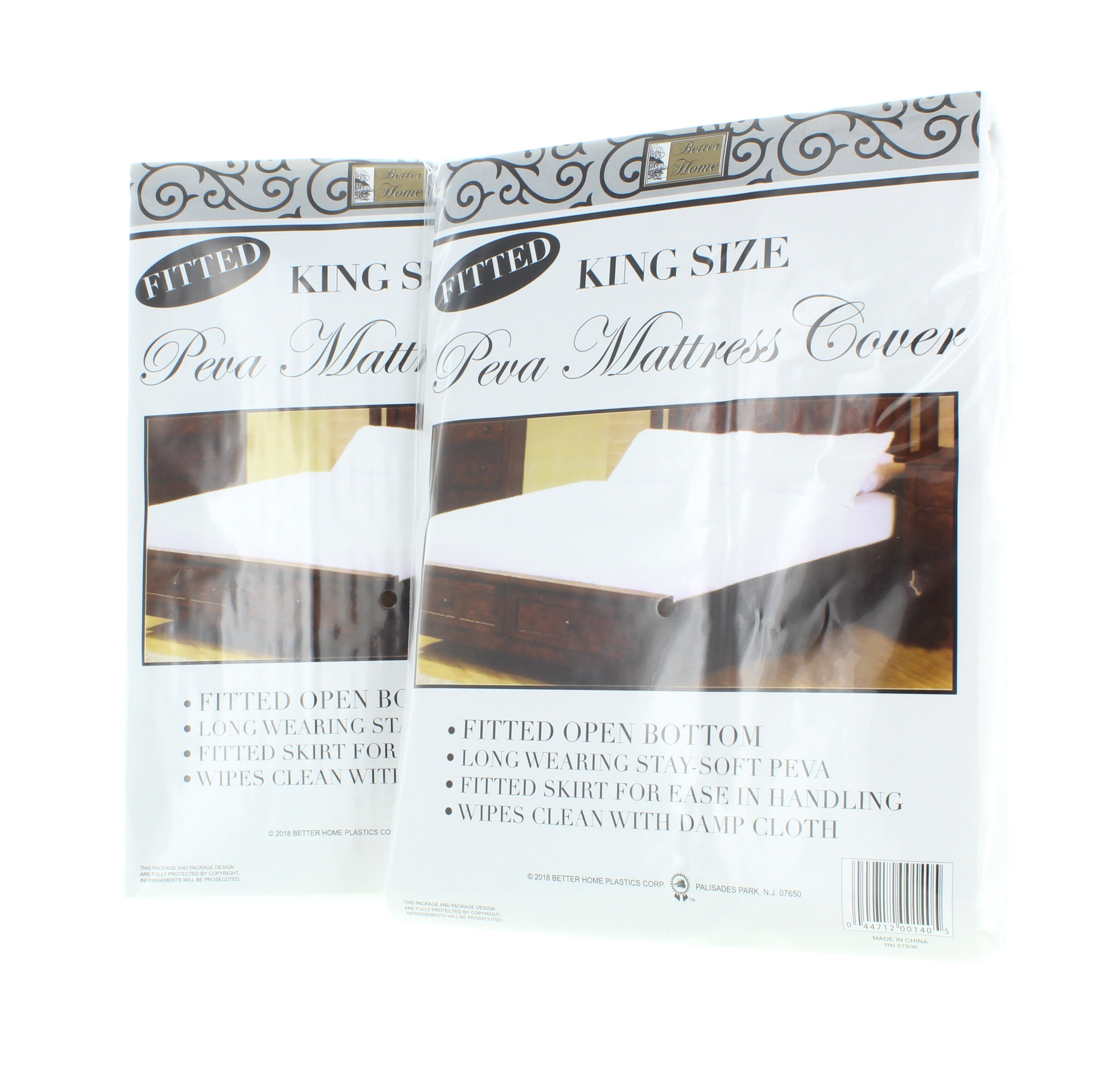 King Size Mattress Cover White Fitted Plastic Protector