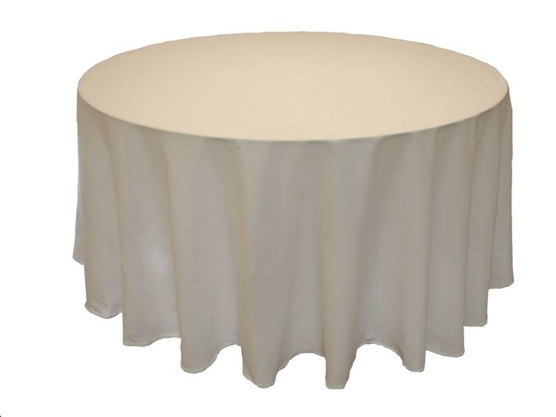 12 Pack 120 Inch Round Polyester Tablecloths 25 Colors High Quality Made in USA 