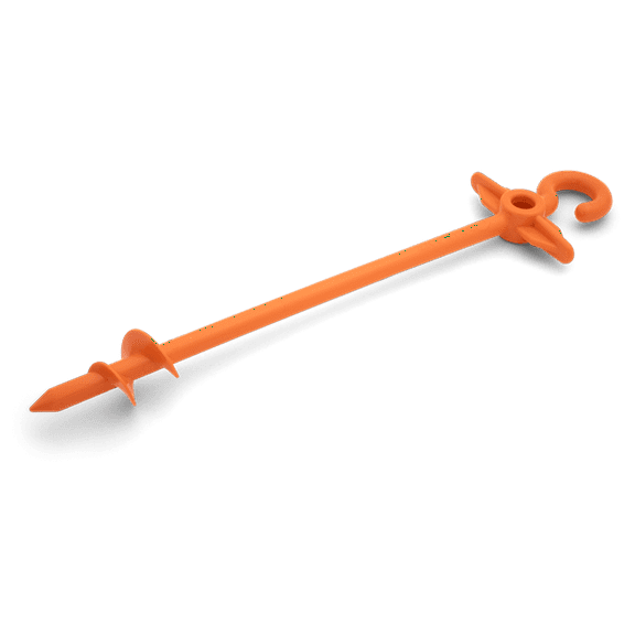 Coghlan's Twist Anchor, 12.6" Length, Orange Polypropylene Material, Ideal for Soft Soil or Sand