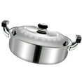thumbnail image 2 of Dual Handle Hotpot Pot Stainless Steel Divided Hot Pot Multi-function Stockpot Home Accessory, 2 of 8