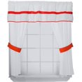 thumbnail image 1 of BabyDoll Modern Hotel Style Valance Curtain Set, Orange, 5 Piece, 1 of 1