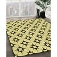 thumbnail image 3 of Ahgly Company Machine Washable Indoor Round Transitional Mustard Yellow Area Rugs, 3' Round, 3 of 7