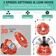 thumbnail image 3 of Portable Hanging Tent Fan, Battery-powered Ceiling Fan with Hooks, Camping Tent Cooling System-rechargeable Fan for Camping, Hiking, and Backpacking (battery Not Included), 3 of 7