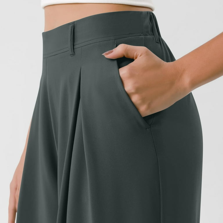 Xyxonk Work Pants for Women 2025 Trendy High Waist Wide Leg