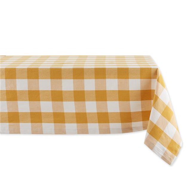 52 x 52 in. Honey Gold Buffalo Check Tablecloth