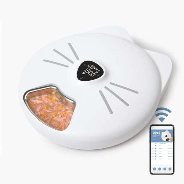 Catit PIXI Smart 6-Meal Cat Feeder with Stainless Steel Tray