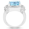 thumbnail image 2 of 4.90 Carat Genuine Blue Topaz and White Topaz Brass Ring QJ Model, 2 of 3