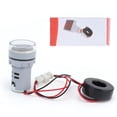 thumbnail image 2 of Current Meter Signal Light, 60~500V AC AD16-22DVA 2-Display Round Lamp Light Current Display Signal Indicator  For Current Meter For Current Signal White, 2 of 8