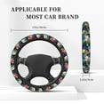 thumbnail image 5 of Disketp Colorful Flowers Elastic Microfiber Steering Wheel Cover for Truck,SUV,Cars,Universal 15 inch,Anti-Slip, 5 of 8