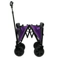 thumbnail image 6 of 3-in-1 Collapsible Wagon with Wheels, Lightweight Folding Utility Cart with 220lbs Capacity, Purple Garden Wagon for Camping, Shopping, and Pet Riding, Includes Cup Holders and Removable Wheels, 6 of 16