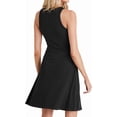 thumbnail image 3 of Sleeveless Solid Color Women Ribbed Mini Knit Tank Dress, 3 of 6