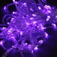 thumbnail image 2 of Tira de luces LED decorativas de 10 m, 110 V, 100 LED, 8 modos, para Navidad, bodas y fiestas (luz morada) (enchufe estadounidense), 2 of 7