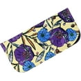 thumbnail image 2 of Soft Slip In Eyeglass Case for Women Glasses, Reading Glasses, or Sunglasses  Floral Faux Suede, 2 of 8