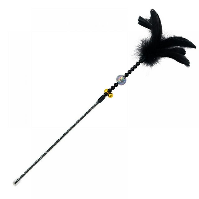 Interactive Cat Feather Toys Retractable Cat Wand Toy Wand Toy Cat Tease Rod With Bell And Colorful Feather For Kitten Cat Toys for Indoor Cats Kitten Play Chase Exercise