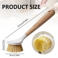 thumbnail image 3 of BinKFF Dish Brush with Bamboo Handle Cleaning Brush | Dish Brushes Vegetable Scrubber Round Natural Scrub Brush Cleaning Kit for Cleaning Saucepans, Pots, Pans and Vegetables, 3 of 5