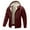 C4/Wine, variant on Vividxx Men's Jacket Solid Color Hooded Jacket With Pockets Drawstring Warm Zip Up Outerwear Coat For Casual Winter Long Sleeve