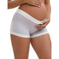 thumbnail image 4 of INSPIRE CHIC Women's Low Waist Under the Bump Maternity BoyShorts Pregnancy Seamless Ladies Panties XL Purple, 4 of 4