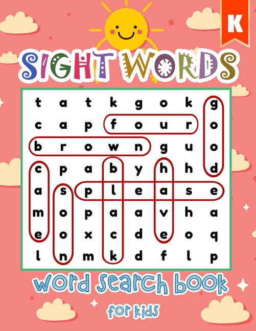 Buy Sight Words Word Search Book for Kids : Sunny Kindergarten ...
