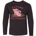 thumbnail image 3 of Inktastic Future Pig Farmer with Cute Pig Family Long Sleeve Youth T-Shirt, 3 of 5