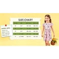 thumbnail image 5 of Lanbubble Toddler Girls Back to School Dress Flutter Sleeve Casual Dresses Pencil Print Sundress For 3-7 Years, 5 of 9