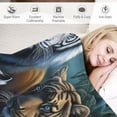 thumbnail image 3 of JEUXUS    Blanket Soft Fluffy  Throw for Sofa Bed Tiger Leopard Lion, 3 of 6
