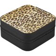 thumbnail image 3 of Coolnut Brown Leopard Print Travel Jewelry Case for Women Girls,PU Leather Mini Jewelry Organizer Jewelry Holder, Portable Travel Jewelry Box for Earrings, Bracelets and Necklaces Women Gifts, 3 of 7